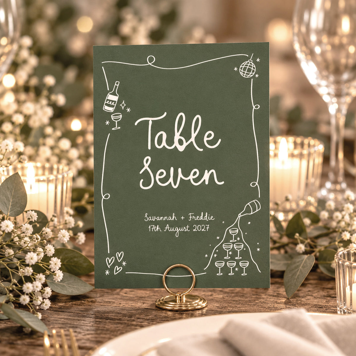 Savannah Table Name / Number
