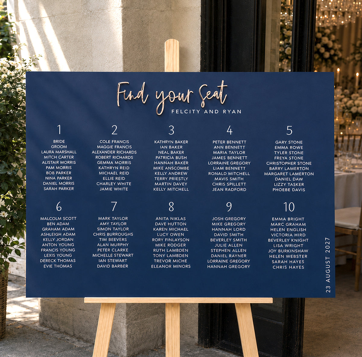 Felicity Seating Plan