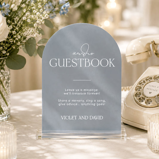 Violet Guestbook Sign