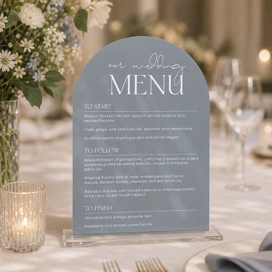 Violet Menu Sign