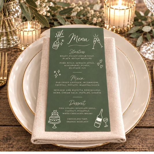 Savannah Personalised Menu Place Setting