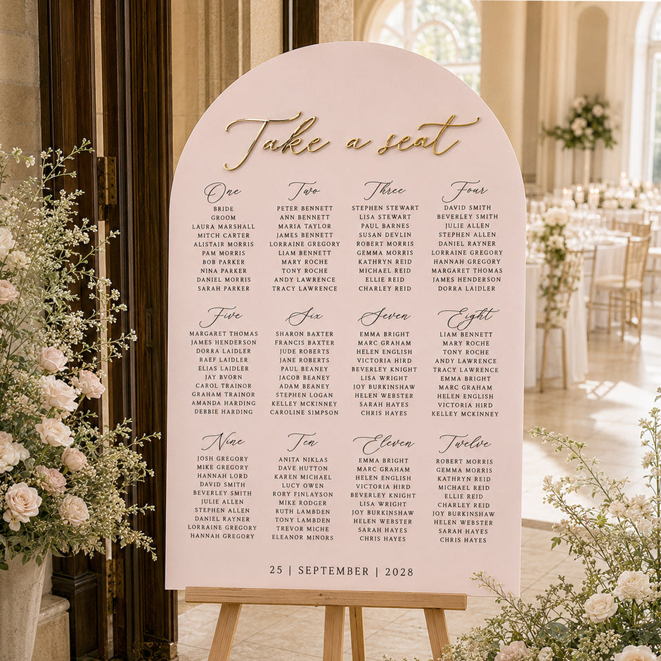 Table Plans Seating Plans – Pure Signage