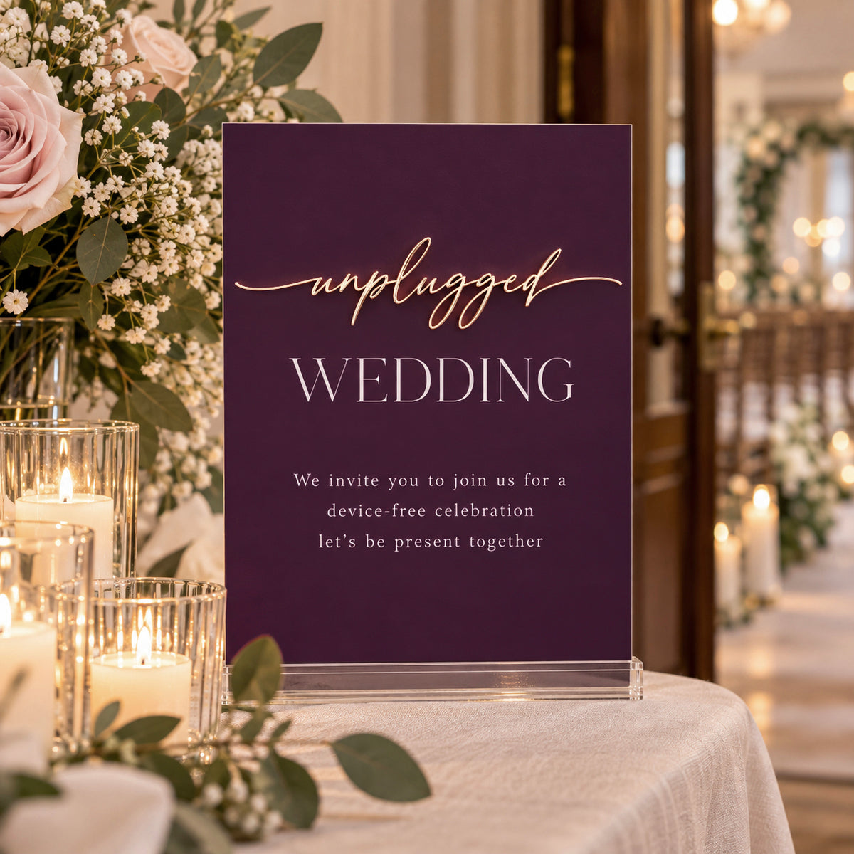 Maisie Unplugged Ceremony Sign