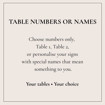 Eden Acrylic Table Name / Number