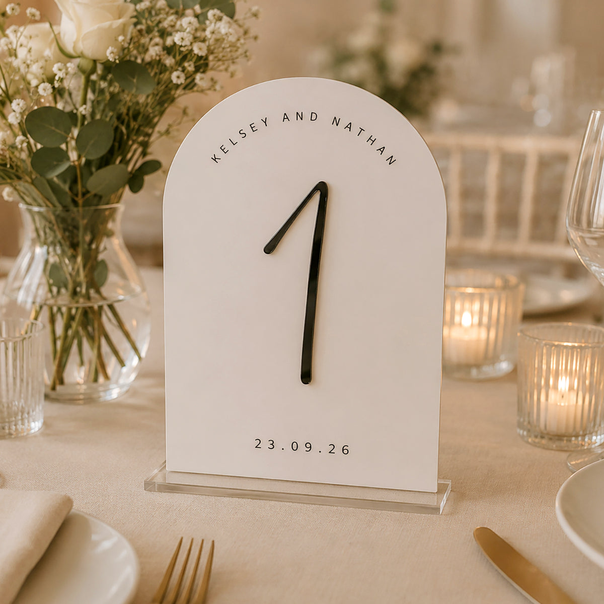 Kelsey Table Number Sign