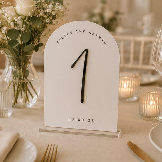 Kelsey Table Number Sign